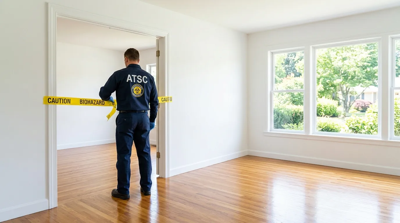 Certified biohazard cleanup crew performing Decomposition Cleanup in Prosser